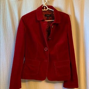 Talbots Women's Red Corduroy Blazer/jacket